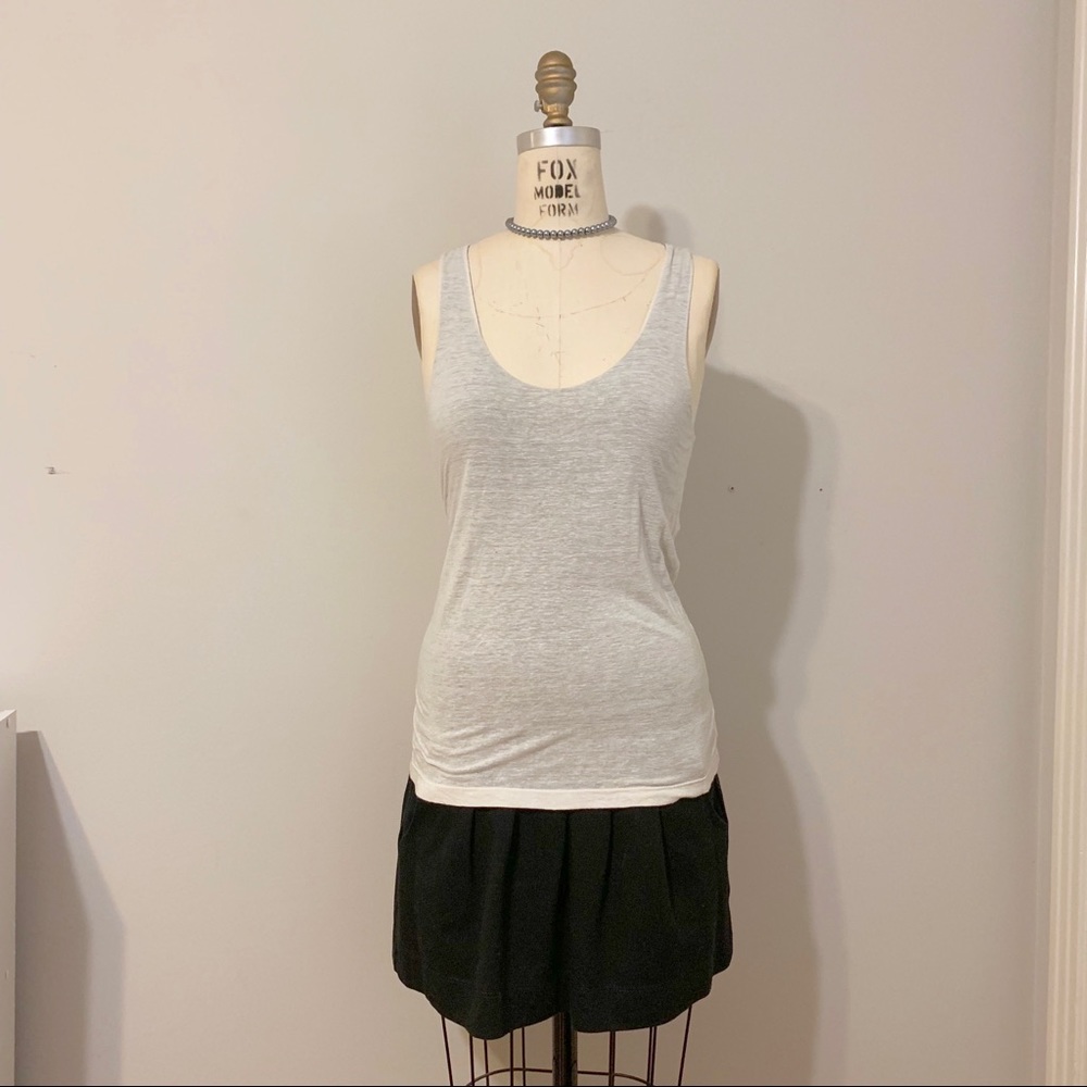 Theory Double-layer Tank dress with ponté skirt
